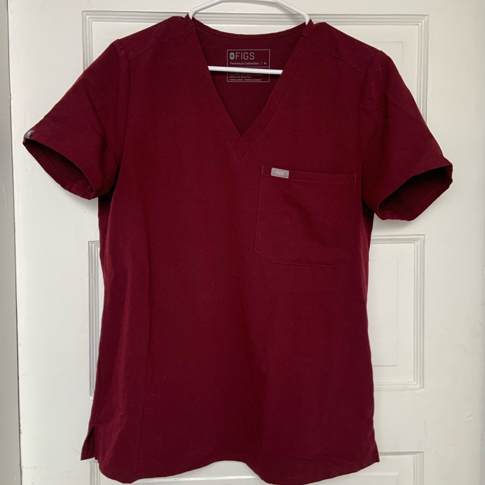 Figs Women’s Burgundy Catarina Scrub Top